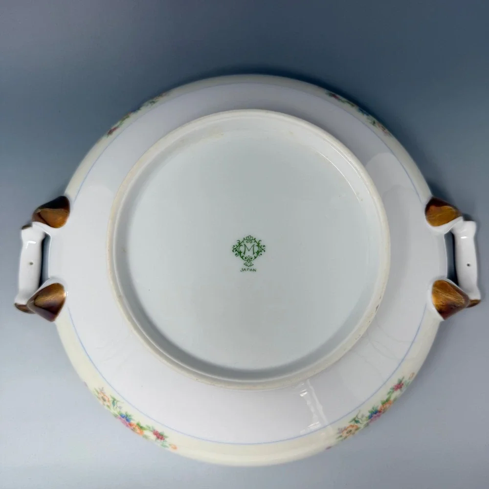 Vintage‎ Morimura Gumi Noritake Japan Hand Painted Floral Covered Casserole Dish